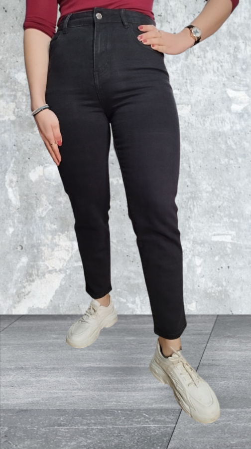 Τζιν μαύρο mum fit Νο25