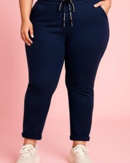 Γυναικείο Ψηλόμεσο Jogger Παντελόνι Plus size  – Άνετο, Ελαστικό & Καθημερινό μεγαλα μεγεθη