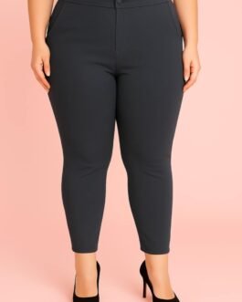 .1 .   Γυναικείο Ελαστικό Παντελόνι Γραφείου Plus Size| Ψηλόμεσο & Εφαρμοστό