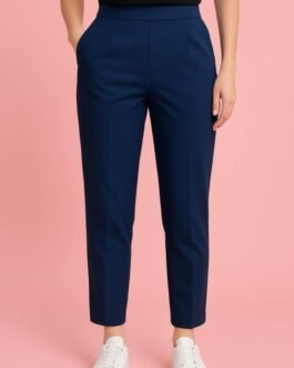 Γυναικείο Ψηλόμεσο Υφασμάτινο Παντελόνι κοστουμιού με Λάστιχο – Καθημερινό & Office Look