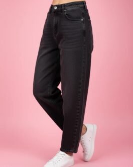 15 . Γυναικείο Bungee Jean Σκούρο Γκρι – Ελαστικό Ψηλόμεσο Denim