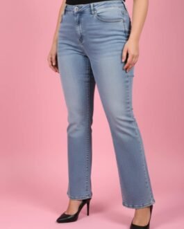 38 . Γυναικείο High Waist Flare Jeans καμπάνα  Push Up – Πολύ Μαλακό Denim