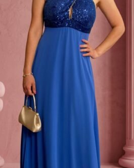 29. Μπλε Βραδινό Φόρεμα με Παγιέτες – Royal Blue Sequin Evening Dress