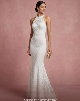 30 . Bridal dress – Λευκό Νυφικό Δαντελένιο Γοργονέ Φόρεμα – Bridal Lace Mermaid Dress