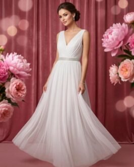 35 . Bridal Tulle Dress – Ρομαντικό Νυφικό Πολιτικού Γάμου από Τούλι