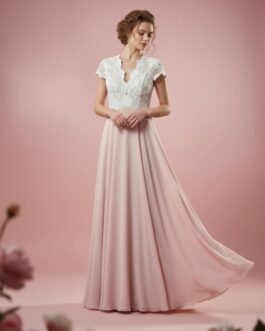 36. Ρομαντικό Φόρεμα με Δαντέλα & Μανίκι – Lace Romantic Evening Dress