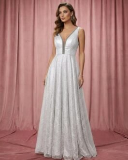 38.Bridal Dress- Elegant Lace Dress με Στρας & Ανοιχτή Πλάτη