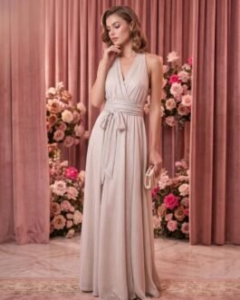 44. Λευκό Glitter Maxi Φόρεμα – Bridal Civil Wedding Dress