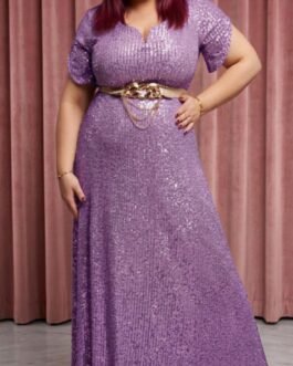 50. Plus Size Sequin Evening Dress – Φόρεμα με Παγιέτες