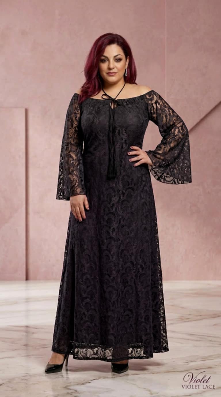 54. Lace Evening Dress – Δαντελένιο Ριχτό Φόρεμα - Image 2