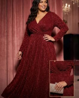 59. Lurex Plus Size Evening Dress