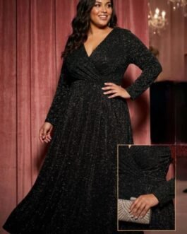 59. Lurex Plus Size Evening Dress
