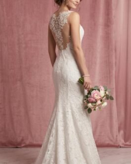 Δαντελένιο Νυφικό Γοργονέ Maxi με Εντυπωσιακή Πλάτη – Romantic Fitted Bridal