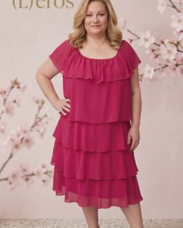 Plus Size Αέρινο Φόρεμα με Layers – Καλύπτει & Κολακεύει Όλη τη Σιλουέτα